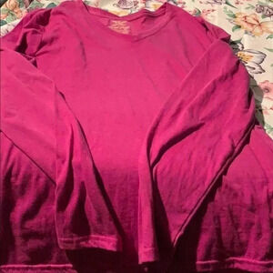 Faded Glory Pink Women’s long sleeve shirt size XL